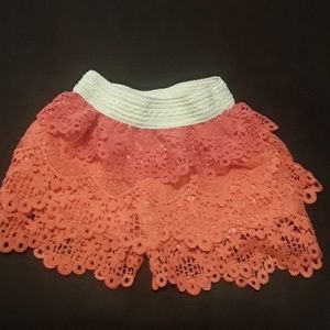 Girls lace ruffle shorts as 18 months